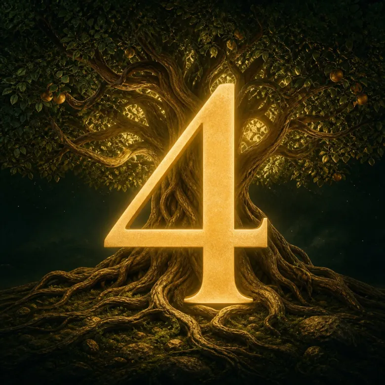 The number 4 and the Tree of Knowledge as a symbol of the fourth lunar day